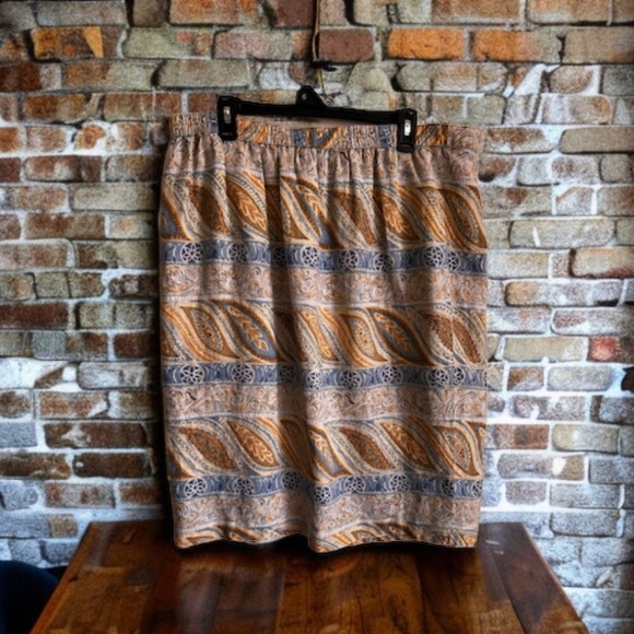 CHARTER CLUB Skirt 20W Vintage Y2K Cottagecore Prairiecore Floral Maxi Pencil - Picture 2 of 16